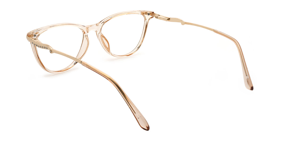 Champagne Paulette Glasses - Oval Glasses