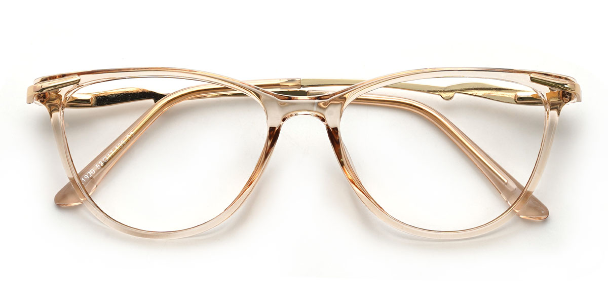 Champagne Paulette Glasses - Oval Glasses