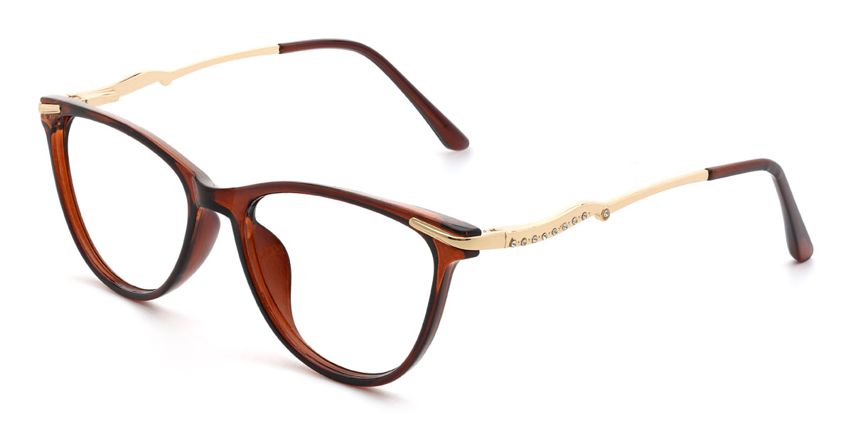 Brown Paulette Glasses - Oval Glasses