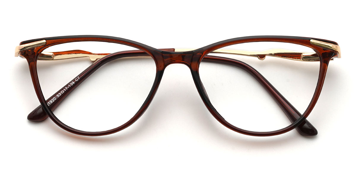 Brown Paulette Glasses - Oval Glasses