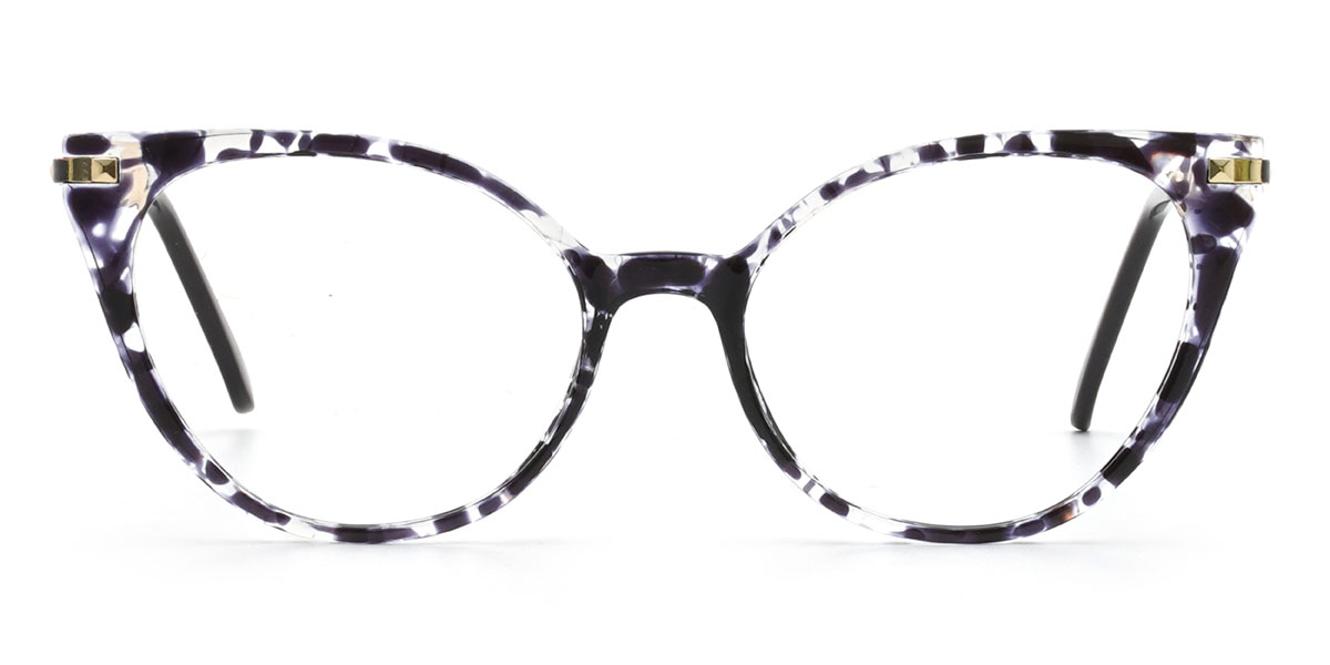 Black Tortoiseshell Francisca Glasses - Oval Glasses