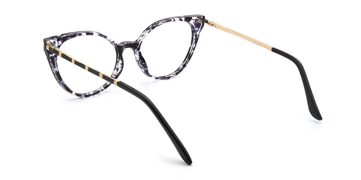 Black Tortoiseshell Francisca Glasses - Oval Glasses