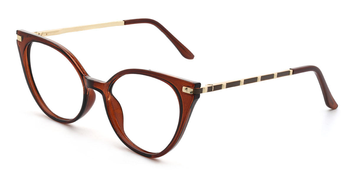 Brown Francisca Glasses - Oval Glasses