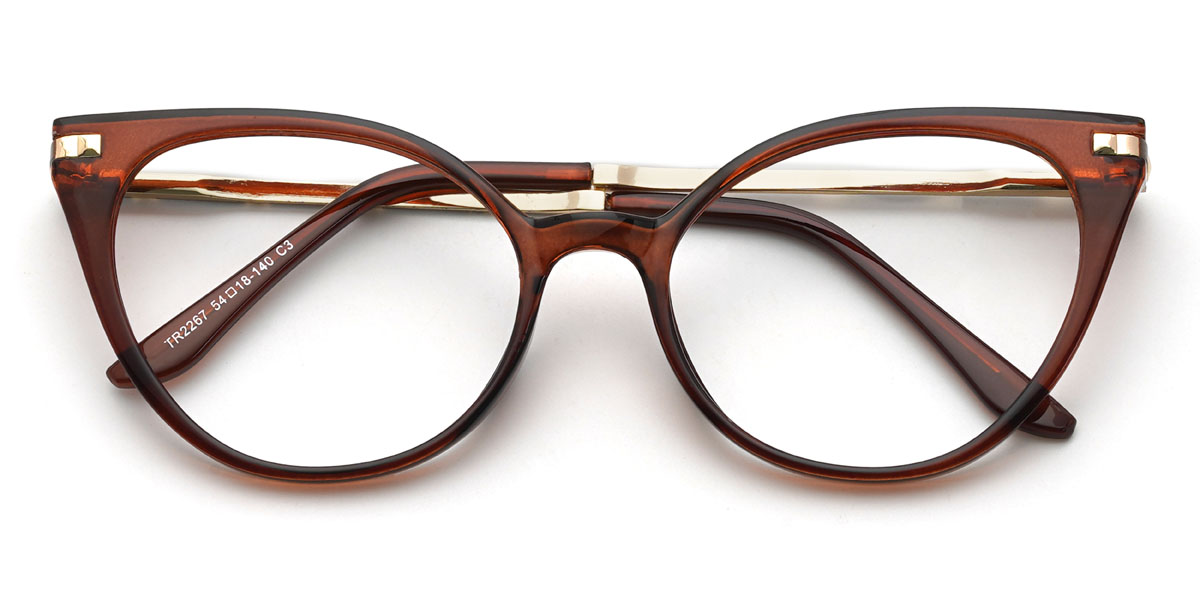 Brown Francisca Glasses - Oval Glasses