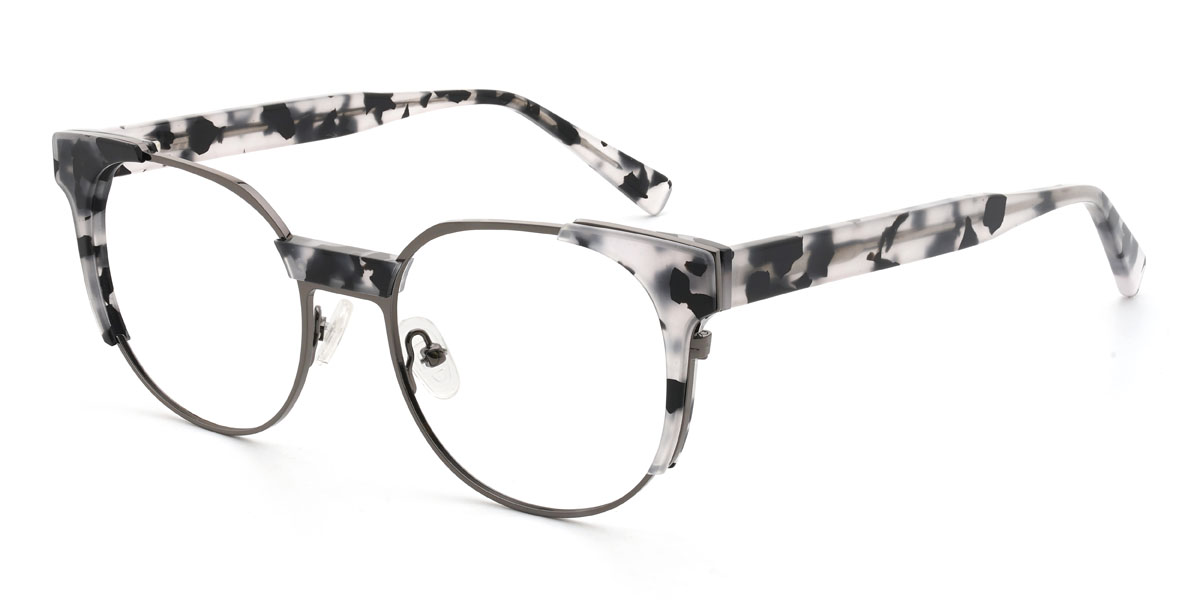 Black Marble Townes Glasses - Oval Glasses