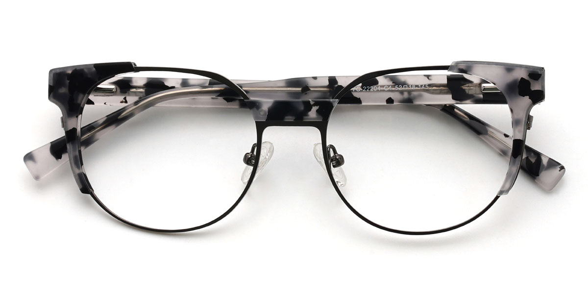 Black Marble Townes Glasses - Oval Glasses