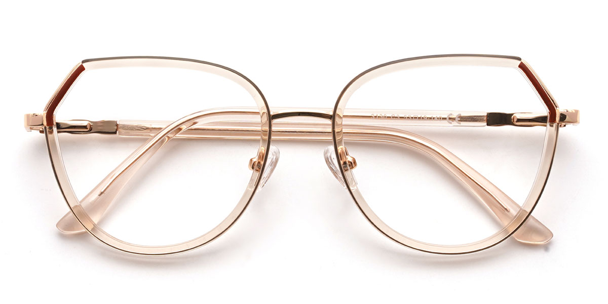Champagne Arielle Glasses - Oval Glasses