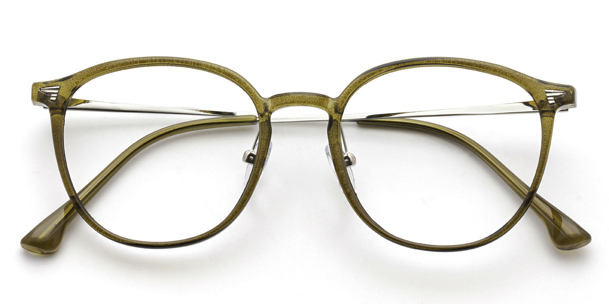 Olíva zöld Xaylen Szemüveg - Oval Glasses