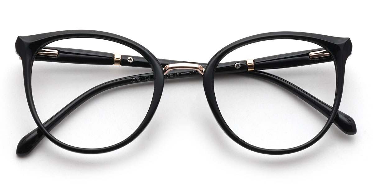 Black Zacari Glasses - Oval Glasses