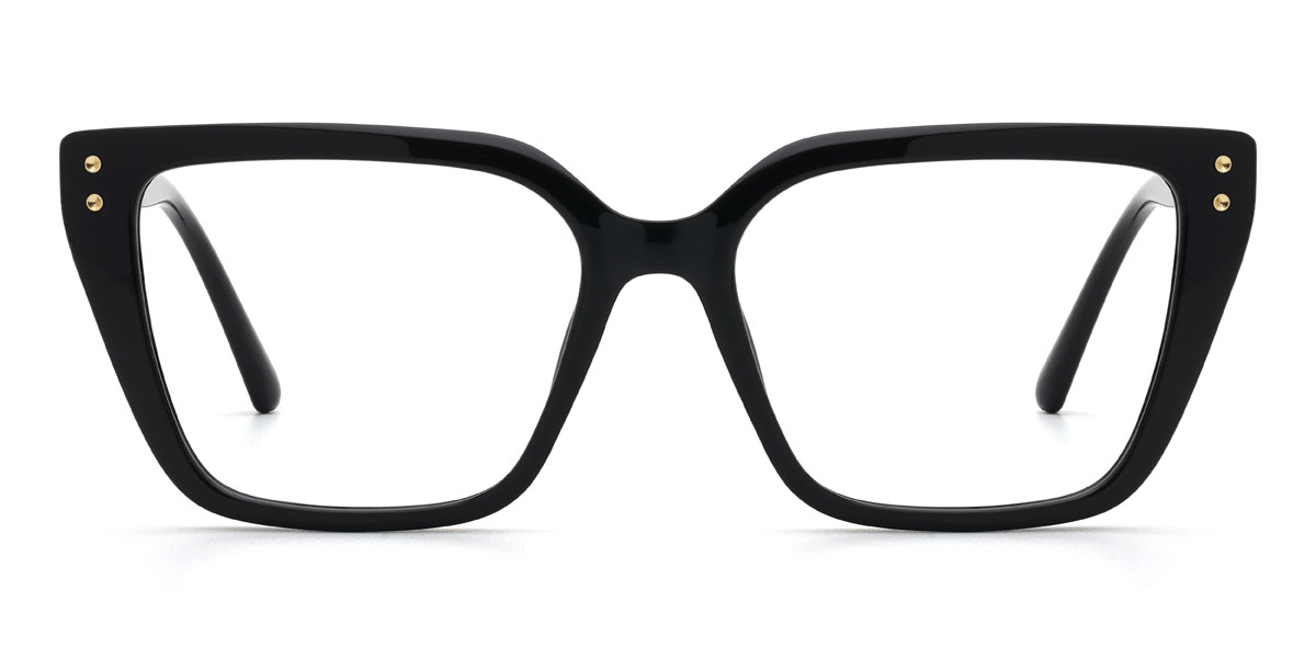 Black Cordelia Glasses - Rectangle Glasses