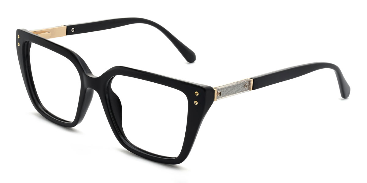 Black Cordelia Glasses - Rectangle Glasses