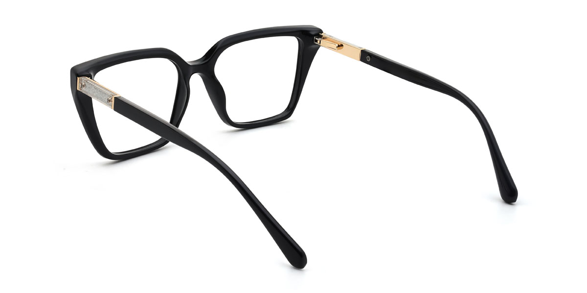 Black Cordelia Glasses - Rectangle Glasses