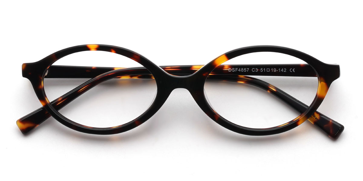 Tortoiseshell Raheem Glasses - Oval Glasses