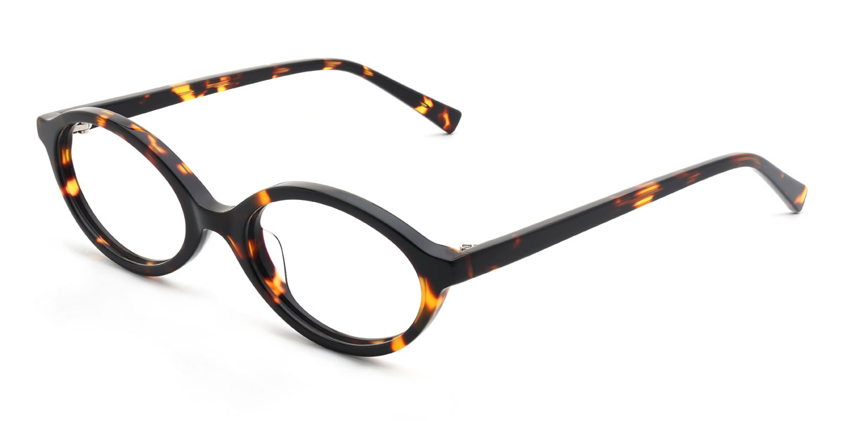 Tortoiseshell Raheem Glasses - Oval Glasses