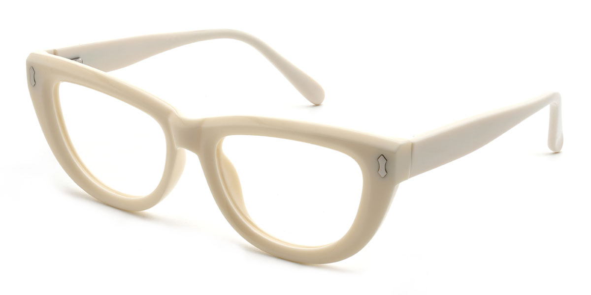 Cream Vedansh Glasses - Oval Glasses