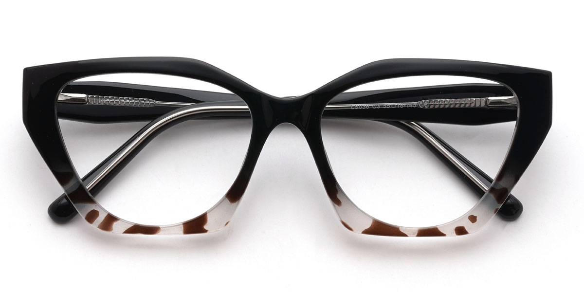 Fekete fekete teknősbéka Gitty Szemüveg - Cat Eye Glasses