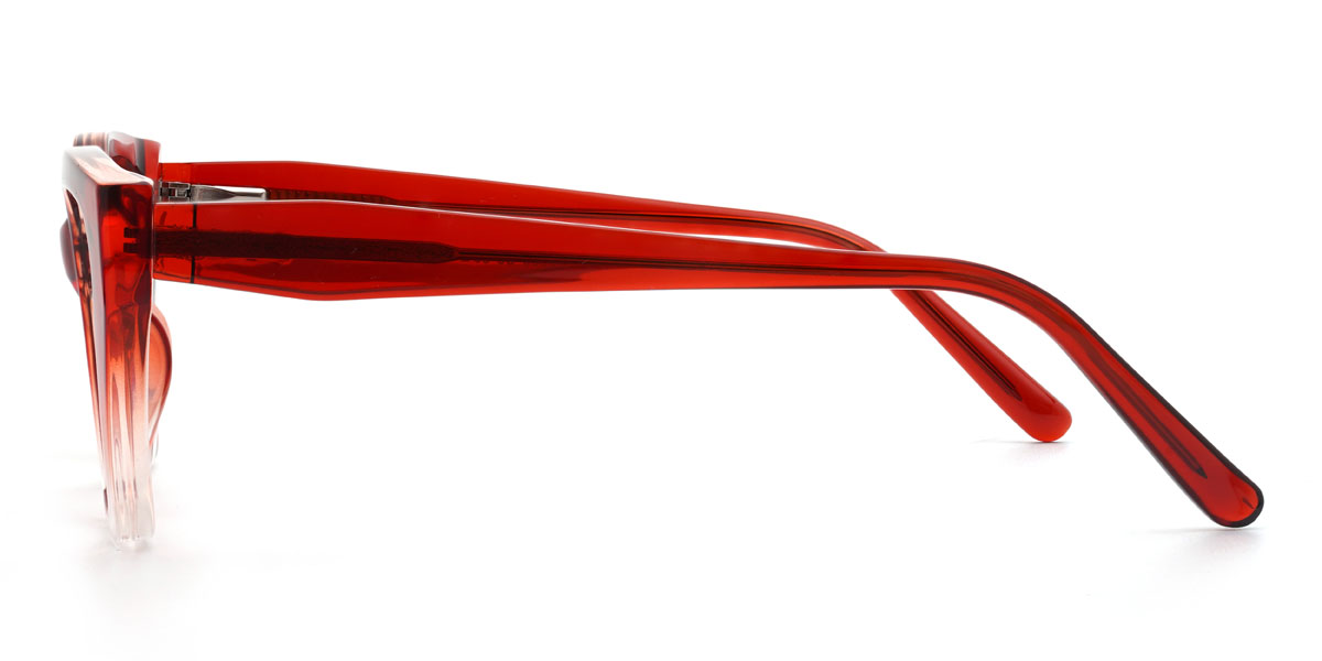 Clear Red Gitty Glasses - Cat Eye Glasses