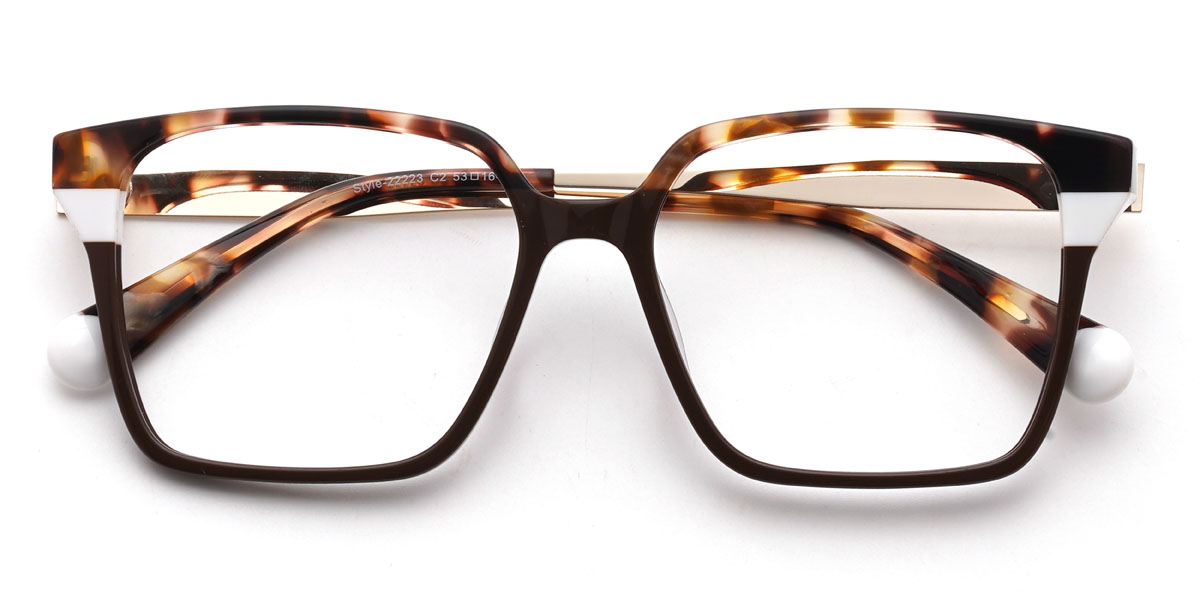 Marron Écaille de tortue Moises Lunettes - Rectangle Glasses