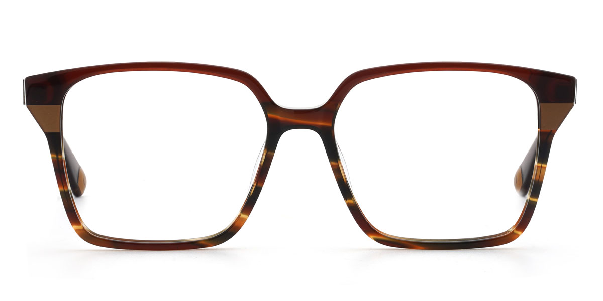 Wine Tortoiseshell Moises Glasses - Rectangle Glasses