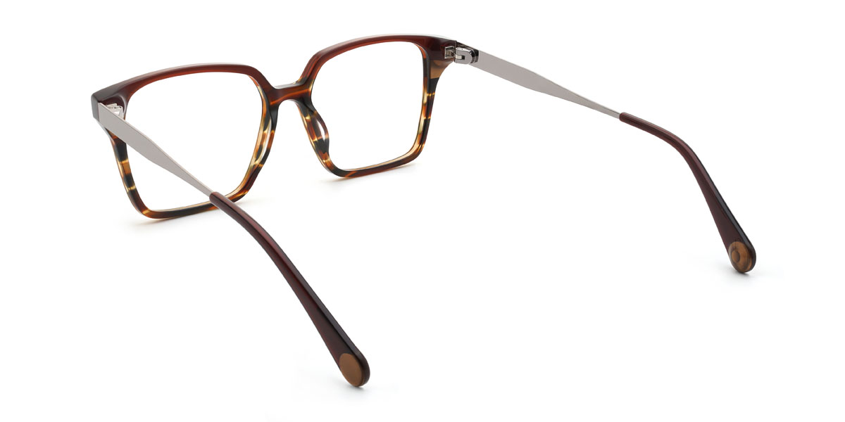 Wine Tortoiseshell Moises Glasses - Rectangle Glasses