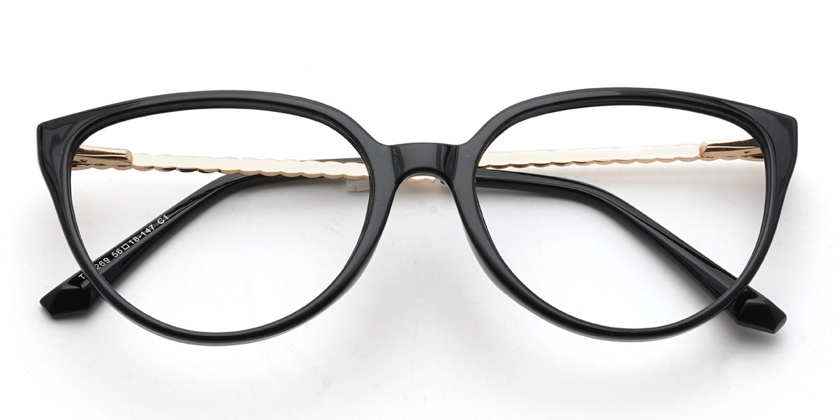 Black Hollyn Glasses - Cat Eye Glasses