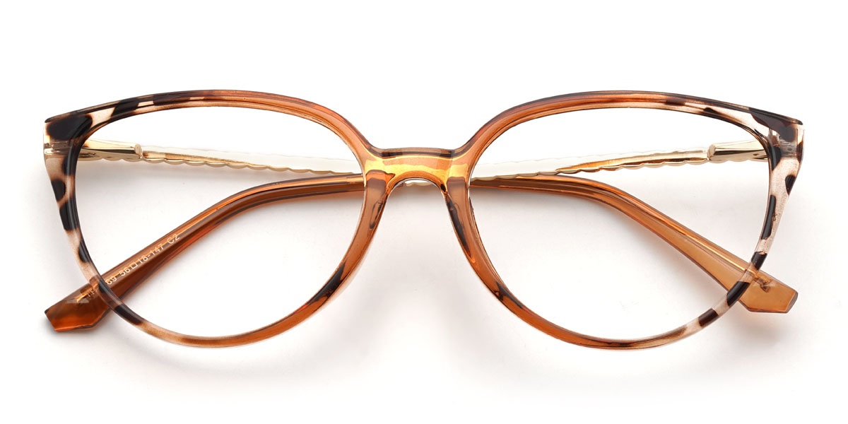 Orange Schildpatt Hollyn Brille - Cat Eye Glasses