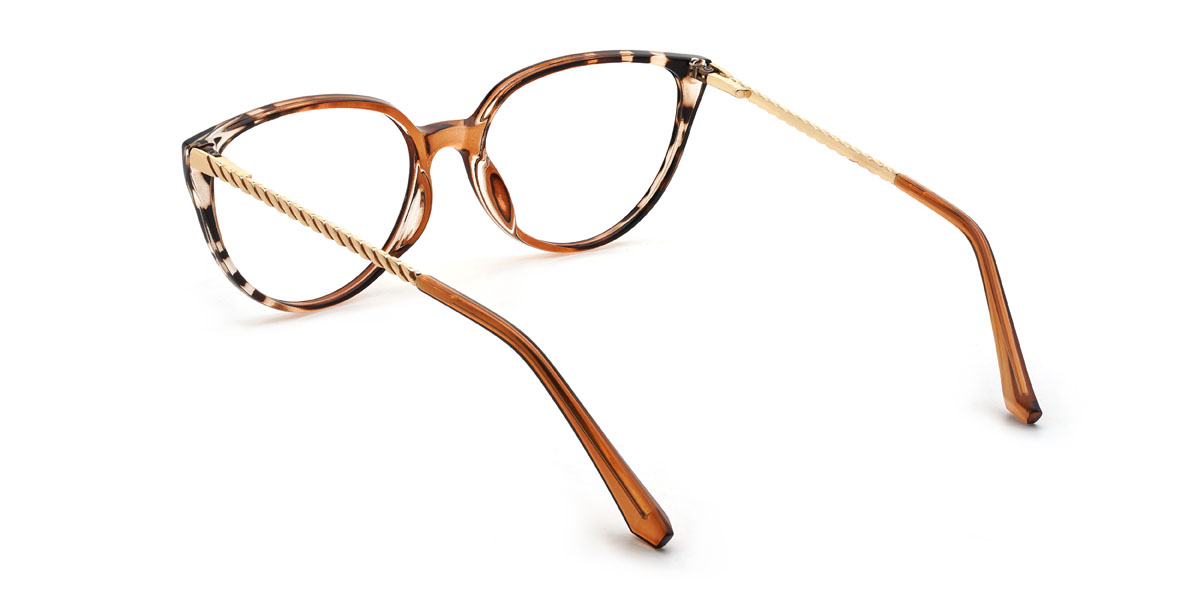 Orange Schildpatt Hollyn Brille - Cat Eye Glasses