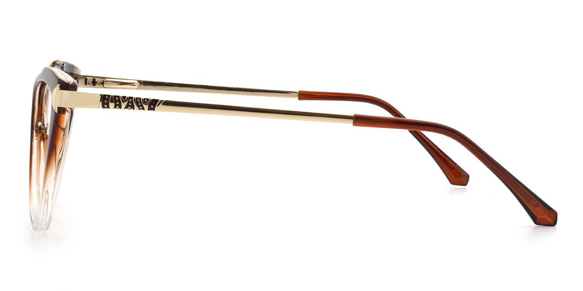 Marrón degradado Percival Gafas - Oval Glasses