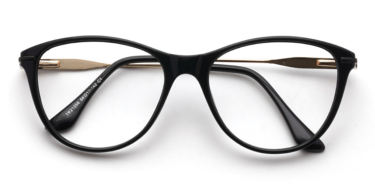 Black Nehemias Glasses - Oval Glasses