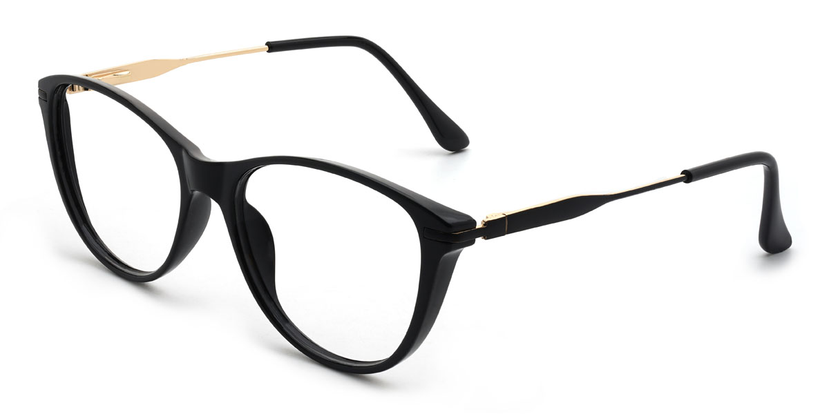 Black Nehemias Glasses - Oval Glasses
