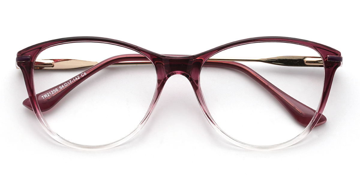 Gradient Purple Nehemias Glasses - Oval Glasses