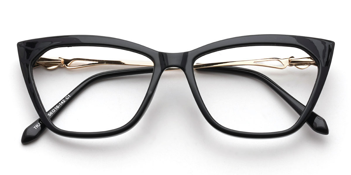 Čierny Kenzie Okuliare - Cat Eye Glasses