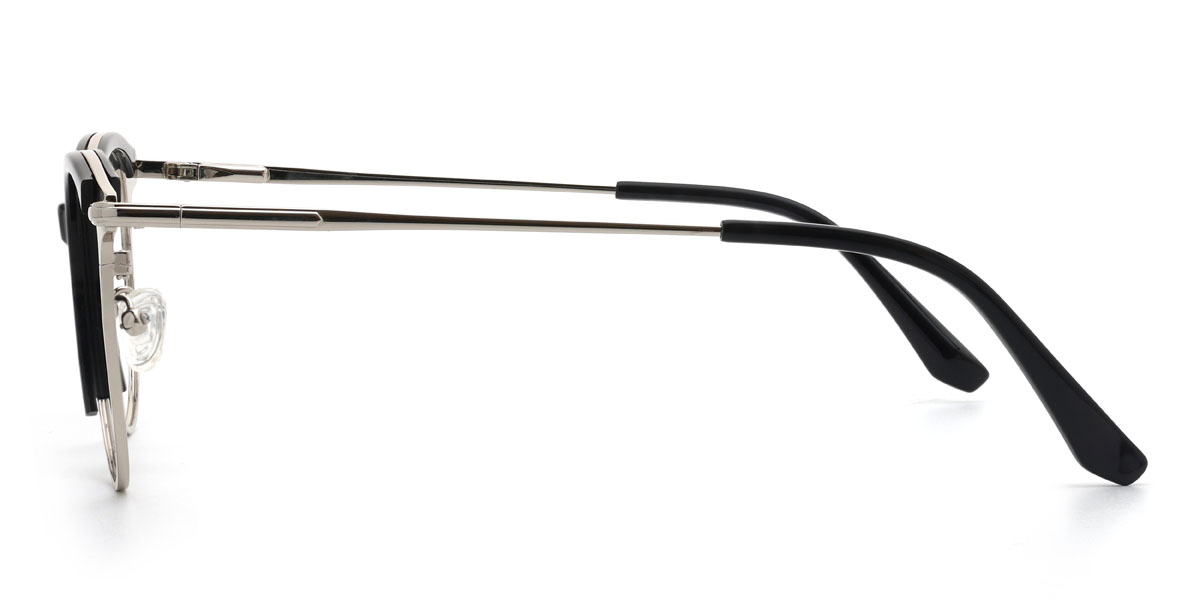 Fekete ezüst Quartez Szemüveg - Oval Glasses
