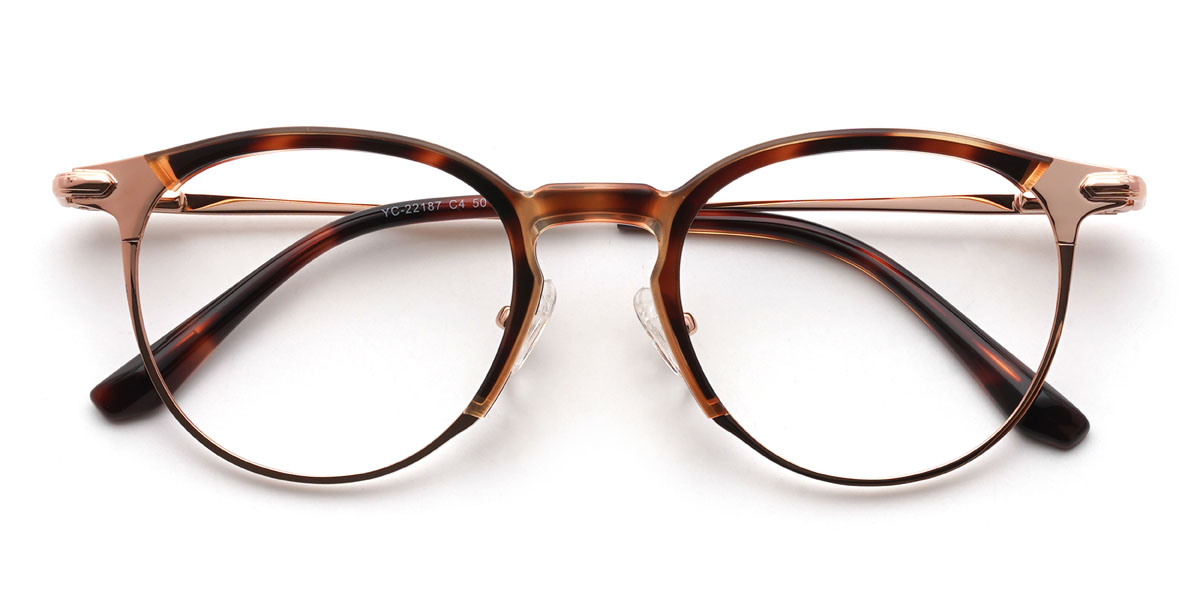 Rose Or Écaille de tortue Quartez Lunettes - Oval Glasses