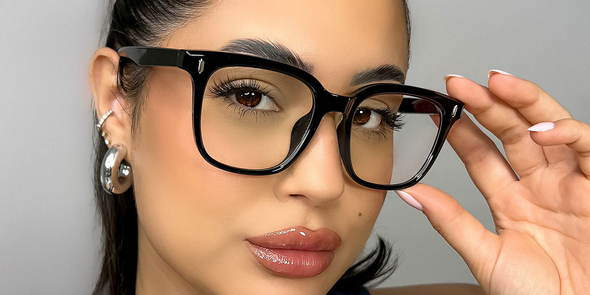 Black Charon Glasses - Rectangle Glasses