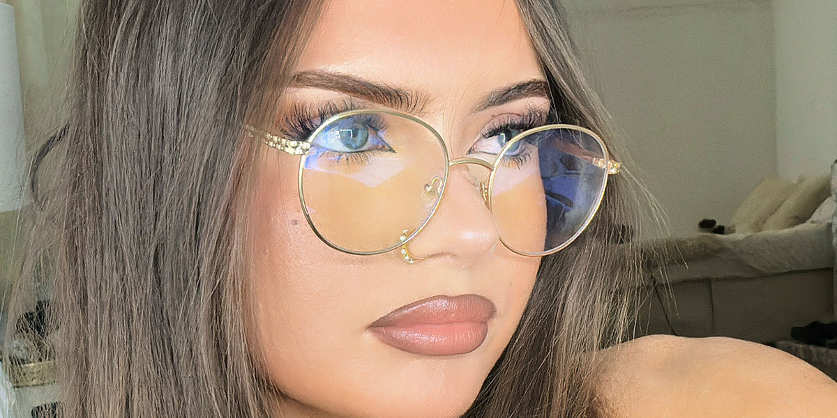 Gold Flint Glasses - Oval Glasses