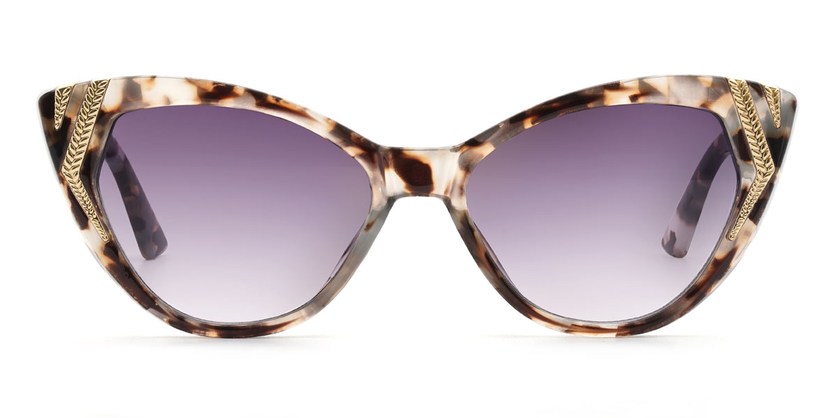 Elefántcsont Teknőchéj Fokozatosan lila Yelena Szemüveg - Cat Eye Sunglasses