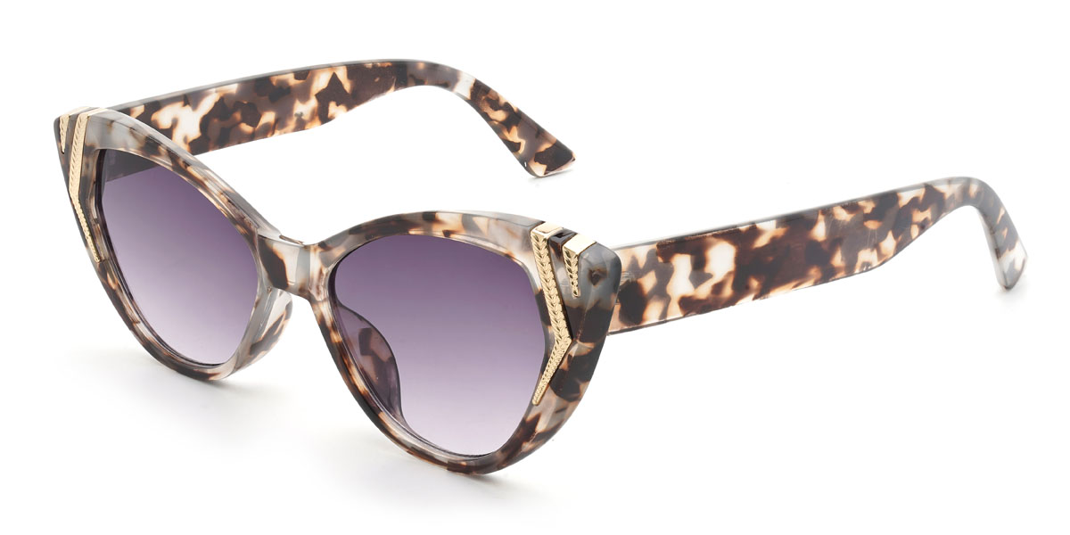 Elefántcsont Teknőchéj Fokozatosan lila Yelena Szemüveg - Cat Eye Sunglasses