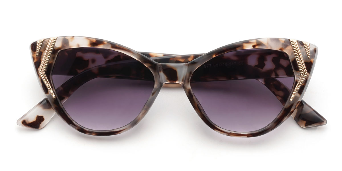 Elefántcsont Teknőchéj Fokozatosan lila Yelena Szemüveg - Cat Eye Sunglasses