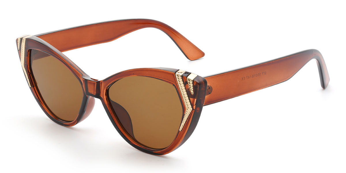 Brown Brown Yelena Glasses - Cat Eye Sunglasses