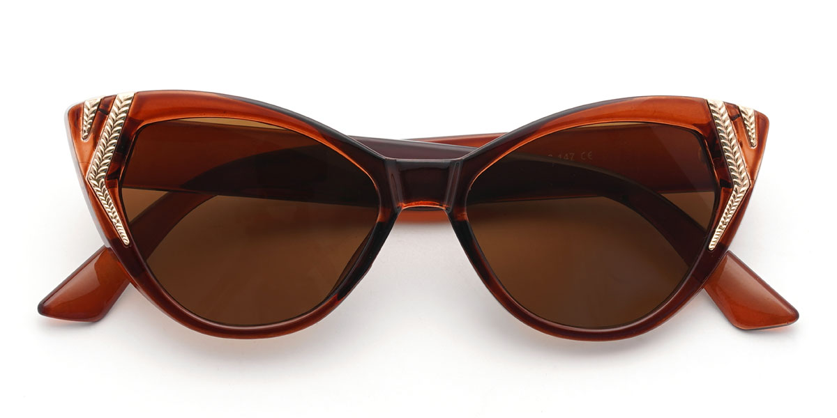 Brown Brown Yelena Glasses - Cat Eye Sunglasses
