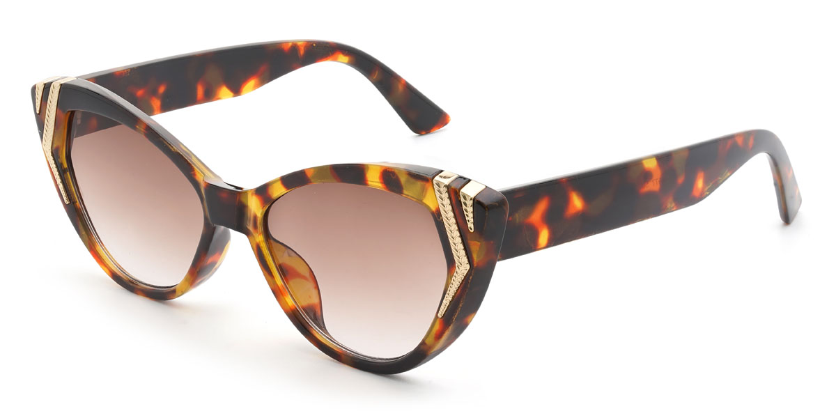 Tortoiseshell Gradual Brown Yelena Glasses - Cat Eye Sunglasses