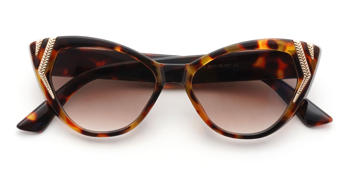 Tortoiseshell Gradual Brown Yelena Glasses - Cat Eye Sunglasses