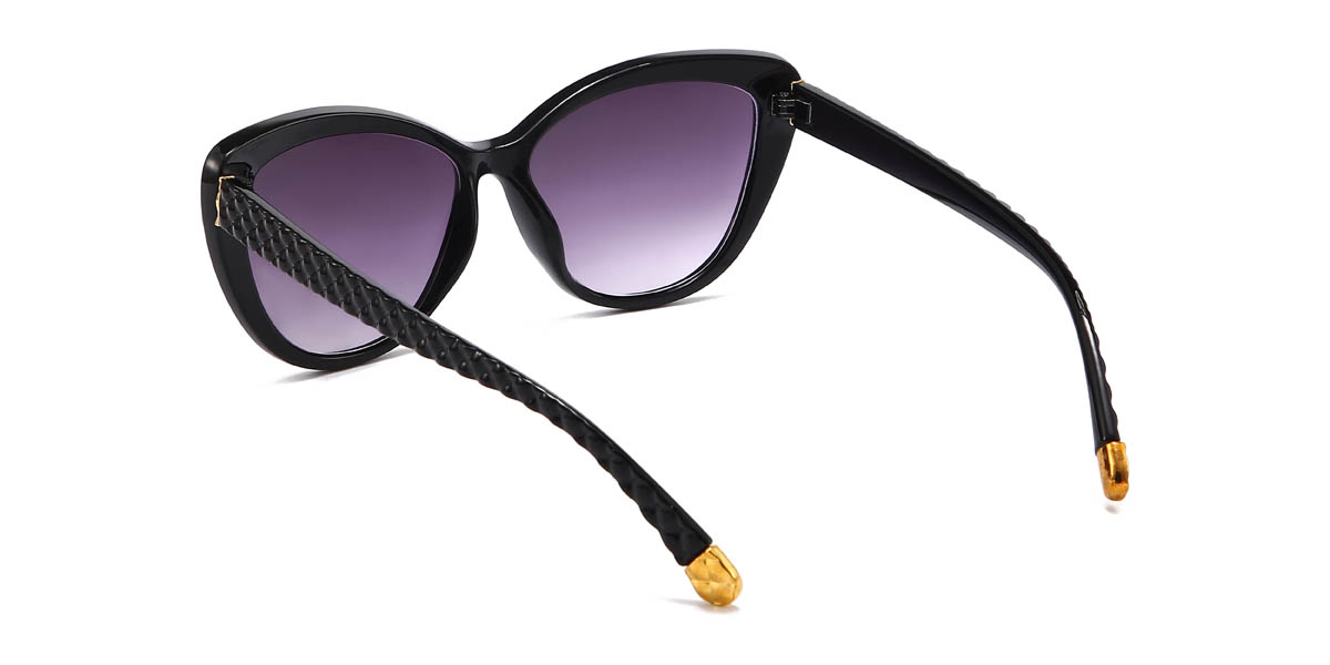 Noir Violet graduel Kambri Lunettes - Cat Eye Sunglasses