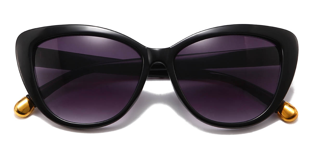 Noir Violet graduel Kambri Lunettes - Cat Eye Sunglasses