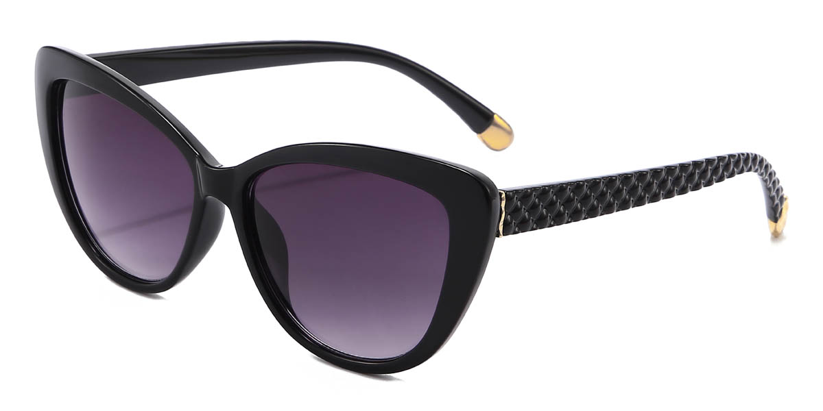 Noir Violet graduel Kambri Lunettes - Cat Eye Sunglasses