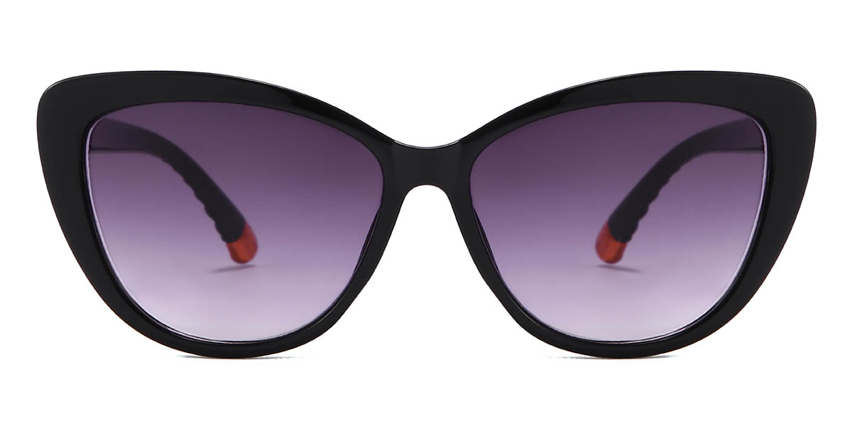 Noir Violet graduel Kambri Lunettes - Cat Eye Sunglasses