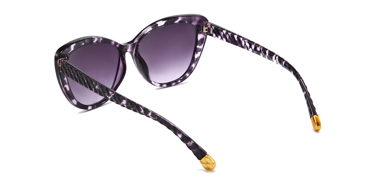 Tortoiseshell Gradual Purple Kambri Glasses - Cat Eye Sunglasses