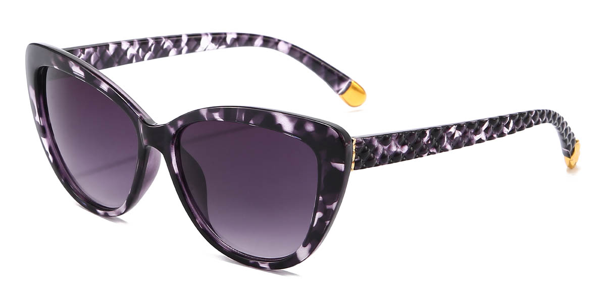 Tortoiseshell Gradual Purple Kambri Glasses - Cat Eye Sunglasses