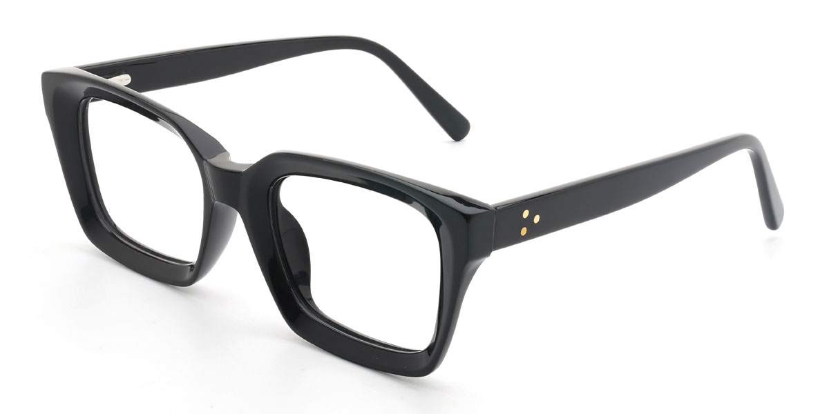 Black Rayven Glasses - Rectangle Glasses